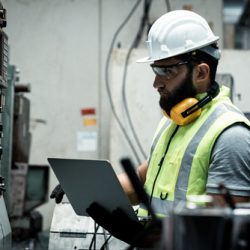 The,Engineer,Is,Checking,And,Inspecting,At,The,Factory.,He